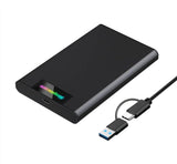 Simplecom SE239 Tool-free 2.5' SATA HDD SSD to USB-C Enclosure with RGB Lights USB 3.2 Gen 2 2 V1202-V2-HXSI-SE239