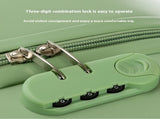 Dark Green 18-Inch Lightweight Carry-On Luggage - Waterproof & Anti-Theft Suitcase with Silent V888-ELOSUNG15012