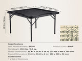 Mahjong Table, Square 4 Player Folding Card Table with 4 Cup Holders & 4 Chip Trays, Portable Domino V952-SDMJZHSDMNGP0C7TXV0