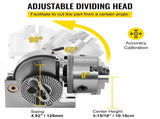 BS-0 Dividing Head 5 Inch, Precision Dividing Head Set with 5" 3-jaw Chuck & Tailstock Dividing V952-5CFDT000000000001V0
