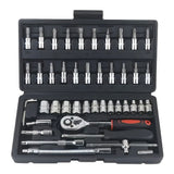 Basic automotive repair manual tool set, including a set of mechanical tools, including ratchet V1102-HEGJ-001