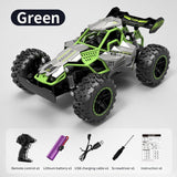 2.4G remote control car, high-speed off-road car, remote control toy for kids, four-wheel drive car, V1102-823-93606-GRN-DUAL-BATTERIES