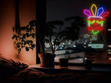 neon wall light, acrylic neon light, colourful neon tube, USB powered light, dimmable wall light, V1106-124-SIL-56148