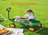 Pull-Along Wagon for Kids, 101 cm Toddler Wagons, Supports up to 80kg, All-Terrain Wagons with V952-JSKETTLC19YCV0R4A001V0