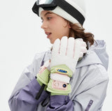 Windproof Water-Repellent Self-Heating Fleece Gloves Light Green V1221-WINDPROOF-WATER-REPELLENT-SELF-HEATING-FLEECE-GLOVES-LIGHT-GREEN