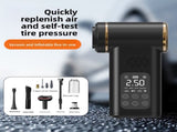 Black 4-in-1 Car Vacuum Cleaner and Tyre Inflator Portable Cordless Air Pump with LED Light and V888-ELOSUNG40840