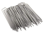 50Pcs Galvanized Steel Garden Stakes U Shaped Tent Stakes U Shaped Galvanized Landscape Pins Heavy V1294-YM0703-3111230111611