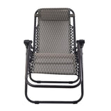 Gardeon Zero Gravity Chair Folding Outdoor Recliner Adjustable Sun Lounge Camping Grey FF-ZGC-GR