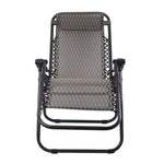 Gardeon 2PC Zero Gravity Chair Folding Outdoor Recliner Adjustable Sun Lounge Camping Grey FF-ZGC-GRX2