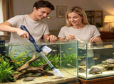 Electric Aquarium Gravel Cleaner, Adjustable Powerful Suction Fish Tank Vacuum for Sand Gravel V1369-AZ3-W-08513