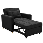 Suri 3-in-1 Convertible Lounge Chair Bed by Sarantino - Black SOFA-YGG-7001-LNN-BLK