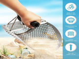 Sand Scoop 304 Stainless Steel Beach Metal Detector Scoop with Detachable Handle Sturdy Digging V1366-AZ2-W-15590