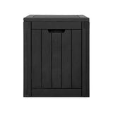 Gardeon Outdoor Storage Box 118L Container Lockable Garden Toy Tool Shed Black OSB-C-118L-BK