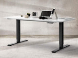 Levede Desktop For Motorised Adjustable Black 140X70CM White DH1048-140-WH