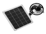 10W Photovoltaic Solar Panel Charger Kit with Fan Dual USB Female Ports for Outdoor Chicken House V1294-YM0714-3114210110511
