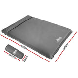 Weisshorn Self Inflating Mattress 10CM Camping Sleeping Mat Air Double Grey CAMP-MAT-SUE-DT-GREY