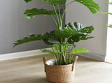 Flower Pots Seagrass Plant Basket with Handle Indoor Woven Flower Pot Toy Storage Container for V1294-YM0717-10077510