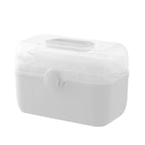 Medicine Storage Box Plastic Multi Layer Large Capacity Medicine Cabinet for Household White V1294-YM0716-3117220183215
