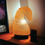 12V 12W Horse Himalayan Pink Salt Lamp Carved Knight Rock Crystal Light Bulb On/Off V238-SUPDZ-32752461250640