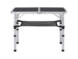 Weisshorn Folding Camping Table Adjustable Aluminium 60 x 40 cm Black XFEL-CAMP-AL-BK