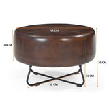 BOLERO LEATHER COFFEE TABLE/OTTOMAN V742-M21942