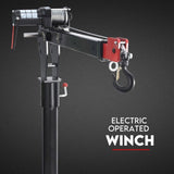 800kg Electric Hoist Winch Crane 12V Swivel Car Truck UTE Lift 360&deg Pick Up V379-EWINCHCRANE001