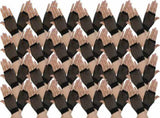 24 Pair Fishnet Gloves Fingerless Wrist Length 70s 80s Costume Party - Black V563-24PCS-18510-BLACK