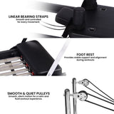 Powertrain Aria Pilates Reformer Machine Steel Foldable Home Gym Equipment Exercise Trainer Bla PLT-CHY-S03-BK