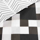 Ardor 250TC Emerson Geometric Cotton Sateen Quilt Cover Set Queen V442-INT-QUILTCS-250TCEMERSON-BLACK-QS