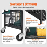 VEVOR Garden Tool Organizer, 16 Slots with Hooks, Yard Tool Tower Rack with Wheels for Garage V952-CKGJSNJJSCRSKI5SAV0