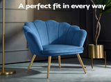Artiss Armchair Velvet Blue Callista UPHO-5002-VEL-NA