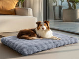 Plush Pet Bed with Non Slip Base and Removable Cover V767-P-XD1836-L-GY