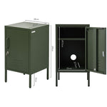 Artiss Bedside Table Metal Cabinet - Green AI-LOCKER-SH-GN