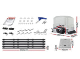LockMaster Automatic Sliding Gate Opener Kit 6M 1200KG GO-SGO-DSR1200-AC-RAILX3