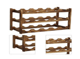 Wine Rack Pine Wood Wine Bottle Storage Shelf Display Organizer Decor for Countertop Home 3 Layer 15 V1294-YM0703-3116230002811