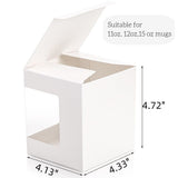 12 Pcs Mug Boxes for Gifts Coffee Mug Gift Box for Blanks Sublimation Mugs Packaging 11oz, 12oz, V1192-AZ-W-17284