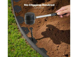 Landscape Edging, 2000 x 10 cm Plastic Garden Border Edging with 30 Spikes & 2 Ground Stakes, No V952-SLPZ66FT4INCGWH0J001V0