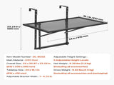 Balcony Hanging Table, 610 x 410 mm Metal Folding Balcony Railing Table, Outdoor Balcony Bar Table V952-FXGZJS19INCHGLWKXV0