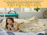 Burritos Throw Blanket, Novelty Funny Round Blanket for Adults & Kids, Soft Flannel V1107-BURRITOS TORTILLA THROW BLANKET-71 INCHES