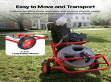 Drain Cleaner Machine 22m x 9.5mm, Sewer Snake Auger on Wheels, Manual Feed Drain Cleaning Machine V952-GDSTJLSGTSSDJ4OVD001V3