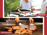 8Pcs Professional Stainless Steel Griddle Spatula Tools With Storage Bag, Griddle Accessories Kit V1188-MS-825-002