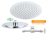 WELS Chrome Round 9" Rain Shower Head 5 Modes Massage Handheld Sliding Rail Set Mixer V1233-C4902B22HR005M5C1SR0901KRD201CR