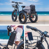 VALK Electric Fat Tyre Tricycle, 500W, Throttle, Hydraulic Disc Brakes, Alloy Frame, Suspension, V219-BIKETCVAF6WA
