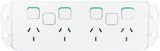 Schneider Electric Clipsal 10A 250V Quad PowerPoint Socket with 2 Extra Switches Less Mechanism V1202-V1-CLI30154XXUAVW