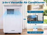 Devanti Portable Air Conditioner 5000 BTU 3-in-1 with Remote Control PAC-B-5000-WH