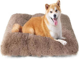 Luxury Long Plush Pet Bed Mat Faux Fur Crate Pad 110x75cm Brown XXL Soft Warm Cushion for Giant Dogs V888-ELOSUNG44728