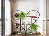 Fin Merge/Separate Metal Plant Stand Heart Shape Ladder Book Shelf For Indoor Garden V767-JJ-XZ1241-S