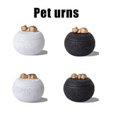 Dog Cat Ashes Urn Portland Cement pet urns for Cats or Small Dogs, Animal Memorial Keepsake Box V1107-137-12767-BLK-CAT