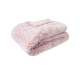 J Elliot Home Archie Soft Pink Faux Fur Throw Rug 130 x 160cm V442-IDC-THROW-ARCHIE-SOFTPINK-RE