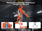 Manual Lever Chain Hoist, 6T 6000KG Capacity Heavy Duty Come Along, 6M Lift G80 Alloy Steel Chain V952-CGKSBHLHL6T2SKL28001V0